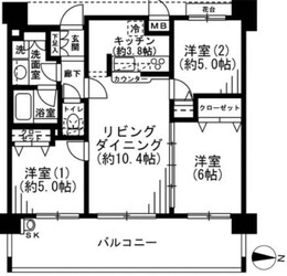 厚木駅前ダイヤモンドマンションの物件間取画像